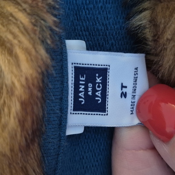 Janie And Jack Riding Lesson Dress/Tunic Faux Fur And Suede Details Size 2 - Picture 3 of 7